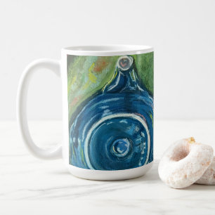 Blauwe theepot en Chai-kunstwerk Koffiemok