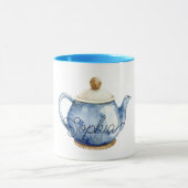 Blauwe Theepot Verjaardag Mok (Midden)