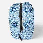 Blauwe Tie kleurstof bloem patroon Aangepaste naam Toilettasje (Rechts)