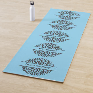 Blauwe Tien Gezondheidsvoordelen Yoga Mat