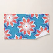 Blauwe, tien stub sterren kaleidoscoop in zacht gl bad handdoek (Handdoek)