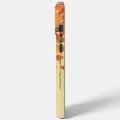 Blauwe tiervogel, Paulownia tak, rode herfstblader Case-Mate iPhone Case (Achterkant / Links)