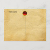 Blauwe tiervogel, Paulownia tak, rode herfstblader Feestdagenkaart (Achterkant)