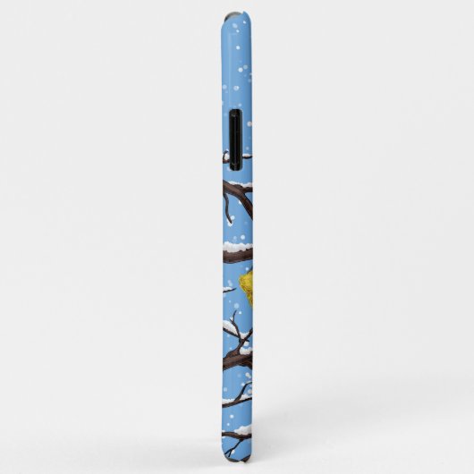 Blauwe tietvogels in de winter Case-Mate iPhone case (Achterkant/rechts)