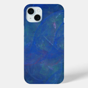Blauwe Tiffany steen abstracte kunst iPhone 15 Mini Hoesje