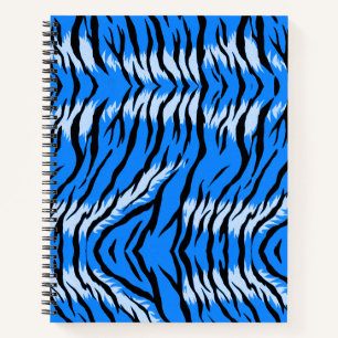 Blauwe Tijger Dier Huid Patroon Ontwerp  Notitieboek