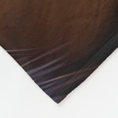 Blauwe tijger en roze bloemen fleece deken (Hoek)