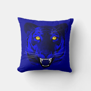Blauwe tijger kussen