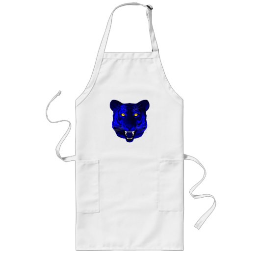 Blauwe Tijger Lang Schort (Voorkant)