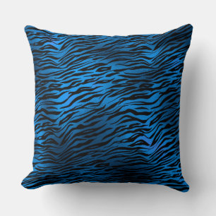 Blauwe Tijgerprint Worpkussen Kussen