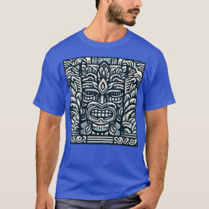 Blauwe Tiki god voor uw Tiki Bar VNeck T-shirt