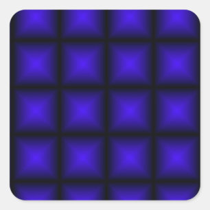 BLAUWE TILEN VIERKANTE STICKER
