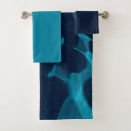 Blauwe tinkleurstof bad handdoek