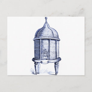  blauwe tint briefkaart
