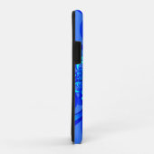 Blauwe tinten, moderne abstracte fractale kunst in Case-Mate iPhone case (Achterkant/rechts)
