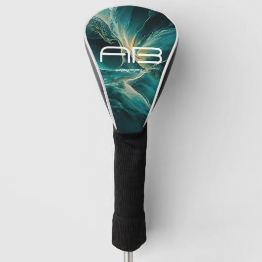 Blauwe tinten: Ocean Dreams Golfheadcover (Voorkant)