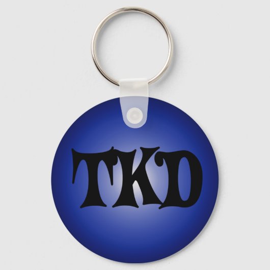 Blauwe TKD-sleutelhanger Sleutelhanger (Voorkant)
