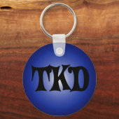 Blauwe TKD-sleutelhanger Sleutelhanger (Voorkant)