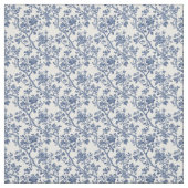 Blauwe Toile bloeiende takken Stof (Swatch)