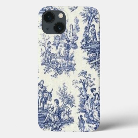 Blauwe  toile Case-Mate iPhone case (Achterkant)