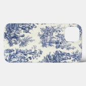 Blauwe  toile Case-Mate iPhone case (Achterkant (horizontaal))