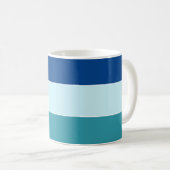 Blauwe tongen gestreept rond de dag van het huweli koffiemok (Voorkant rechts)