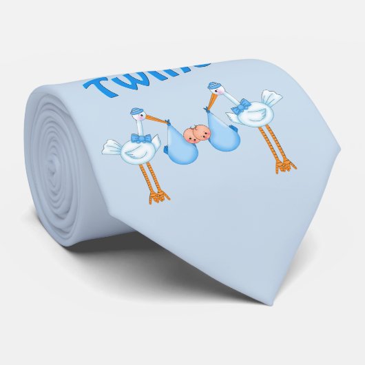 Blauwe tongen in tweekleppige stralen stropdas (Opgerold)