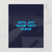 Blauwe toon autowasstraat flyer (Achterkant)