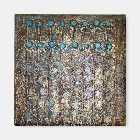 Blauwe topez magneet (Voorkant)