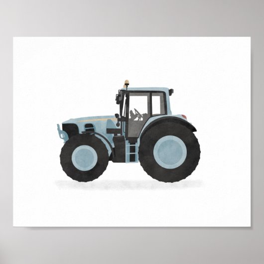 Blauwe Tractor Kinderkamer Decoratie (Voorkant)