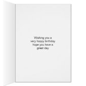 Blauwe tractor ontwerp gepersonaliseerde verjaarda (Binnen (Rechts))