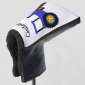 Blauwe Tractor Ontwerp Golfheadcover (3/4 voorkant)