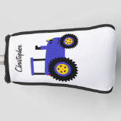 Blauwe Tractor Ontwerp Golfheadcover (Voorkant)