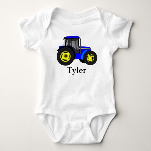 Blauwe Tractor Romper (Voorkant)