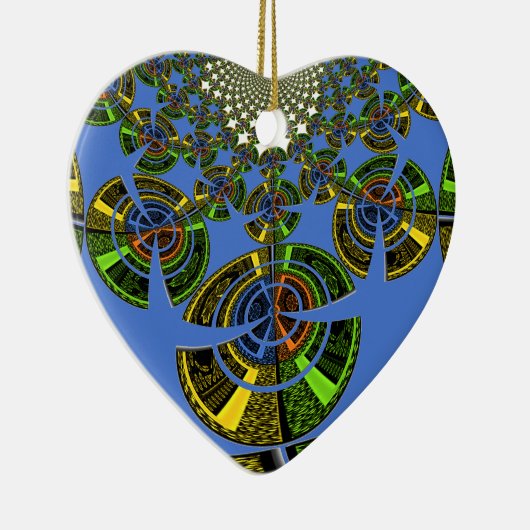 Blauwe traditie keramisch ornament (Rechts)