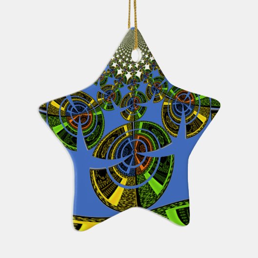 Blauwe traditie keramisch ornament (Rechts)