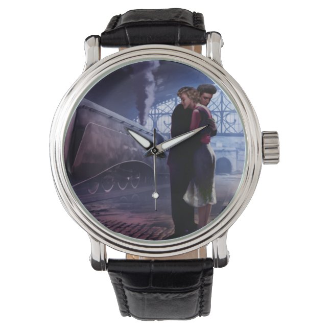 Blauwe trein horloge (Voorkant)