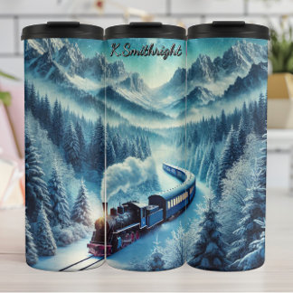Blauwe Trein Misty Mountain Wilderness Thermosbeker