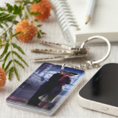 Blauwe trein sleutelhanger (Voorkant Rechts)