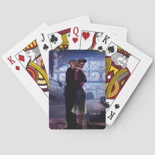 Blauwe trein speelkaarten (Achterkant)