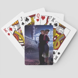 Blauwe trein speelkaarten