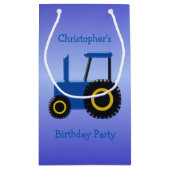 Blauwe trekker ontwerp klein cadeauzakje (Achterkant)