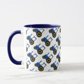 Blauwe trekker ontwerp mok (Links)