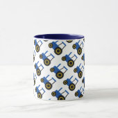Blauwe trekker ontwerp mok (Midden)