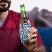 Blauwe Tribal Pattern Art Blikjeskoeler