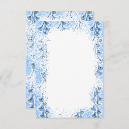 Blauwe trompet blanco uitnodiging Sjabloon (Voorkant / Achterkant)