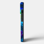 Blauwe tropische bladeren. Hoesje-Mate iPhone case (Achterkant / Links)