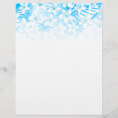 Blauwe tropische palmbomen flyer (Achterkant)