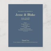 Blauwe Trouw met Latticewerk Patroon (Voorkant)