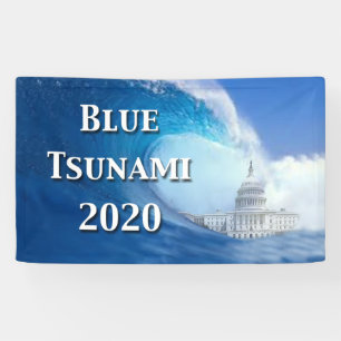 Blauwe Tsunami Verkiezing 2020 Spandoek